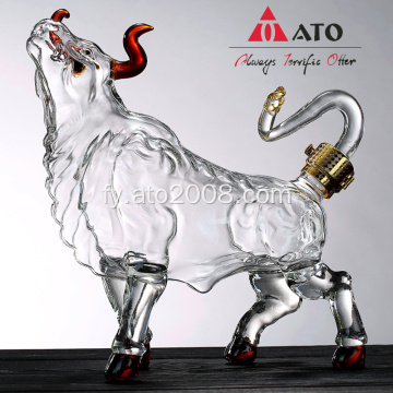 Nijichheid bollebull shaped whisky glês decanter